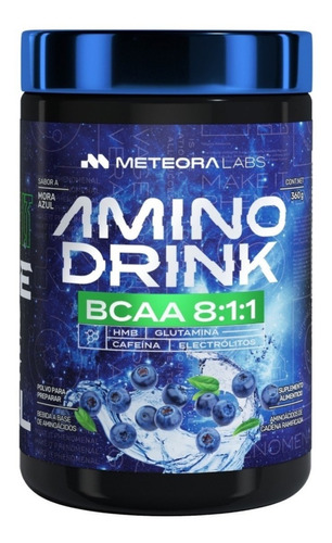 Meteora Labs Amino Drink Bcaa 8:1:1 + Hmb Glutamina 30 Serv
