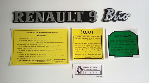 Renault 9 Brio Embelmas Y Calcomanias