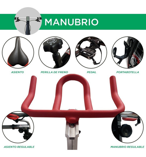 Bicicleta Indoor Fc-58h Randers Max Profesional Hasta 140kg