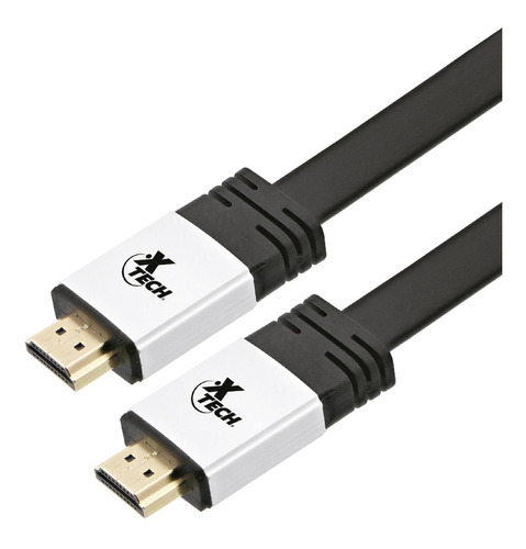 Cable Hdmi Plano 1,8mts Macho/macho En Caja Xtech Xtc-616 Ne