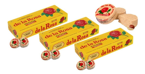 Mazapán Grande De La Rosa 3 Pack 30 Pzas C/u