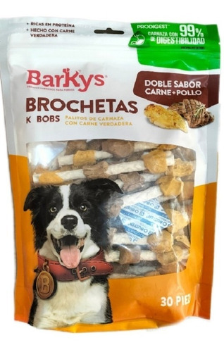 Carnaza Para Perro Kabobs Barkys Con 30 Piezas