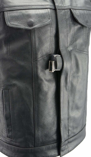 Mens Soa Club Del Cuero Del Estilo Del Chaleco W / Patch Fun