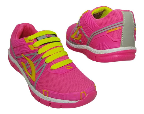 Tenis Deportivo Choclo Niña Color Neón Cómodo Bonito