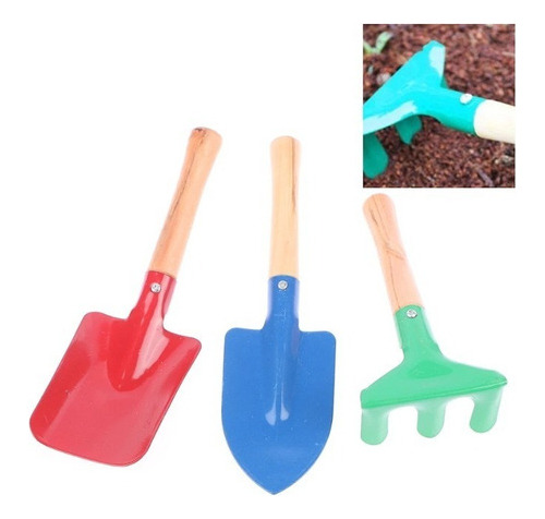 Set Jardinería Mini Palas Rastrillo Para Niños / Plantas