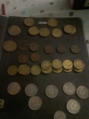 Lote De Monedas Antiguas ,bronce ,cobre Y Plta . Chilenas.