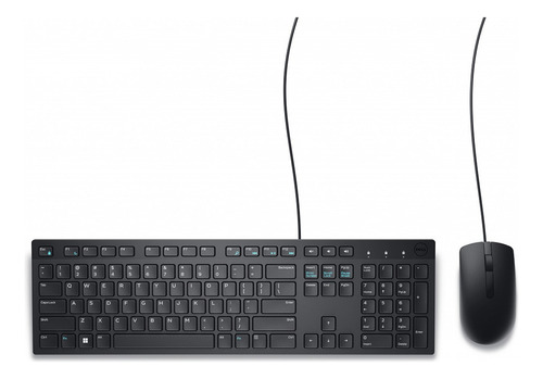 Dell Combo Mouse Y Teclado Alambrico Km300c Negro Negro Negro