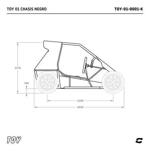 Imagen 7 de 9 de Toy 01 Collino Chasis Tubular Sin Motor Y Sin Ruedas