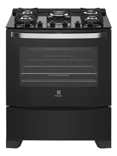 Fogão Electrolux 5 Bocas Mesa De Vidro Preto 76gs