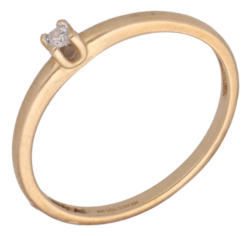 Anillo De 14k Oro Amarillo, 1.1 Gramos