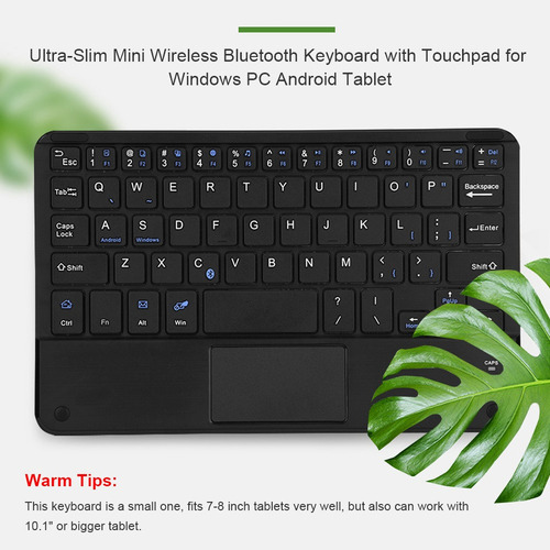 De Ultra-slim Mini Teclado Inalámbrico Bluetooth Con