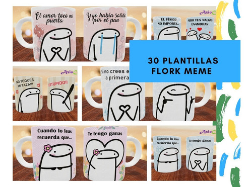 Plantillas Sublimación Tazas Flork Memes