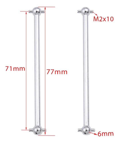 3 Paquete De 3-4 Ejes De Transmisión Dogbone Para 3 Piezas
