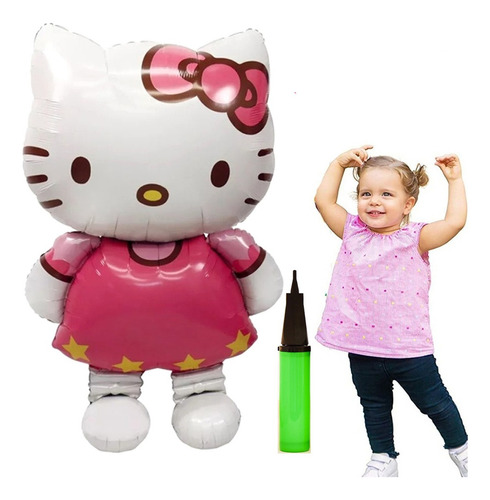 Hello Kitty Decoración Globos Metálicos De Cumpleaños 116cm