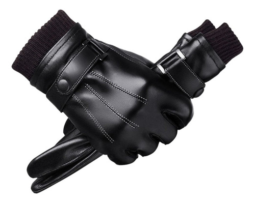 Guantes De Cuero Para Todo El Dedo, Guantes Furry Warm, Nuev