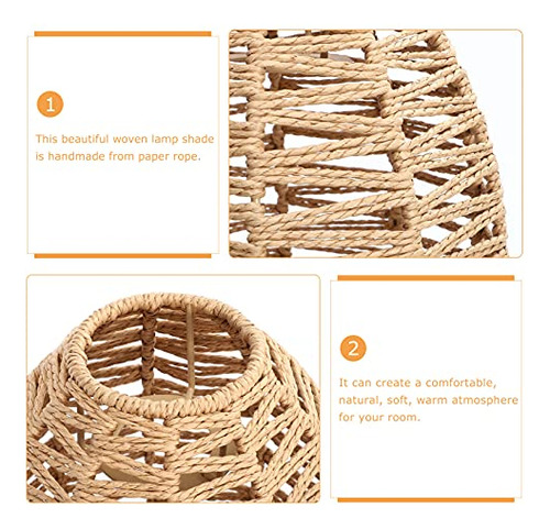 Lmpara Techo Hemp Tejida - Sustituto Pantalla Lmpara