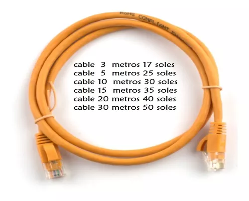 Cable Red Lan Ethernet Internet Cat 6e Alta Velocidad 3 Mts SEISA