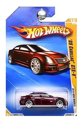 Hot Wheels Cadillac GTS-V 2009 Rouge Métal - Modèle 1:64, édition 2013, Occasion