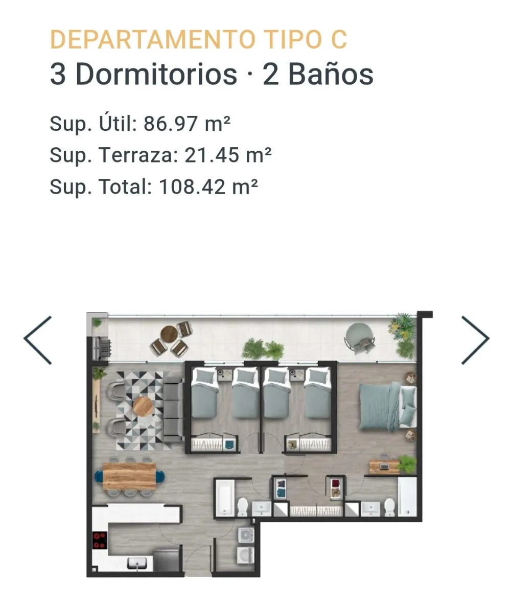 Imagen 5 de 19 de Piso 14 - Vista Al Mar - 108 M2 2 Estac En Lomas De Montemar
