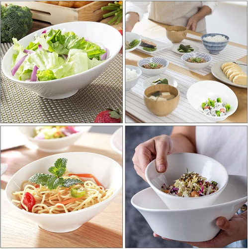 Ensaladeras De Cerámica Luxshiny, Plato De Porcelana Para Se