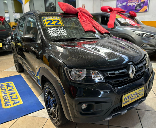 Renault Kwid 2022 1.0 FLEX Outsides Completo Manual Único Dono Preto