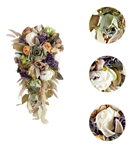 Bouquet Bouquet Novia Sosteniendo El Ramo Elegantes Flores