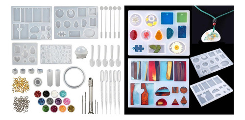 142x Molde De Resina Kit De Silicona Colgante Pulsera Molde
