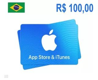 Cartão Presente Gift Card Apple Store & Itunes R$ 100 Reais