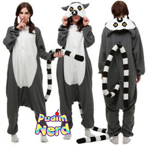 Lemure Guaxinim Pijama Macacão Kigurumi - Pronta Entrega