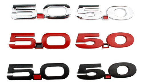 Pegatina 3d Metal 5.0 Logo Para Ford Mustang Gt Gt50 18-2021