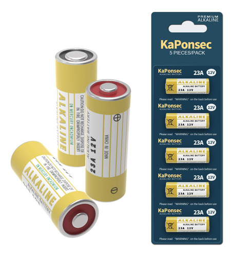 Kaponsec L1028f - Lote De 5 Pilas Alcalinas (23 A, 12 Voltio