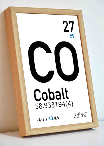 Cuadro De Elemento De La Tabla Periodica Con Marco - Cobalto