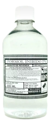 Formol 37% Inibido Puro 500ml