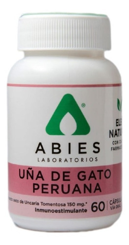 Uña De Gato Peruana Abies 300 Mg 60 Capsulas