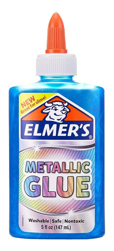 Elmer's Metallic School Glue, 5 Onzas, Azul