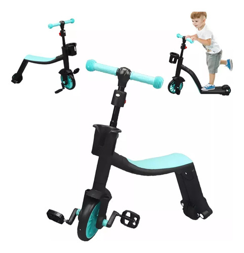 Patineta Scooter Triciclo 3 en 1 para Niños Sentados o Pie con Flip Out Patinetes de 3 Ruedas con Asiento para Entrenamiento Equilibrio Habilidad Ajustable Scooter y Bici Polivalente de Tres Ruedas