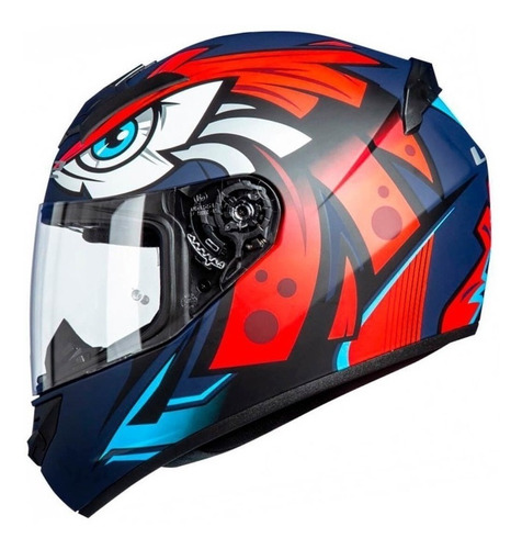 Casco Integral Ls2 Ff352 Rookie Tribal Rojo/azul