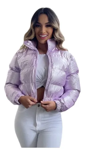 Jaqueta bomber feminina metalizada discount