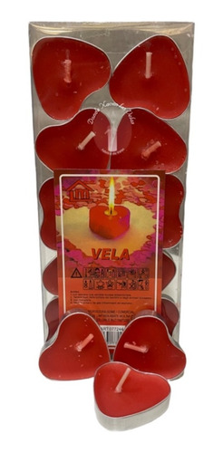 Pack De 10 Velas Flotantes Tea Light Forma De Corazon