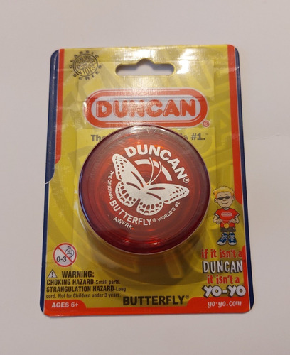 1 Yoyo Marca Duncan Modelo Butterfly Color Rojo