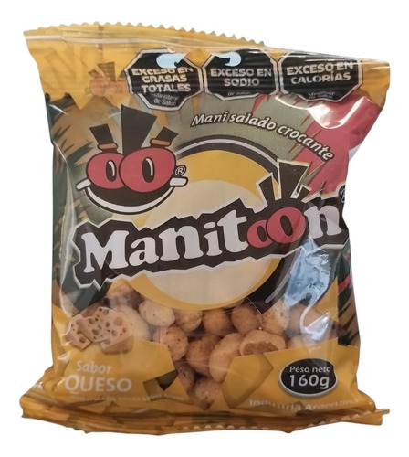 Mani Japones Manitoon 160gr X6 Unidades Sabor Queso