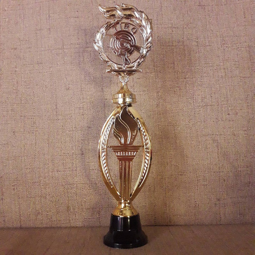 Trofeo Plástico Llama Olímpica Color Tiro 34cm
