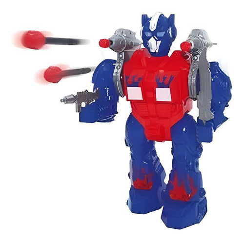 Robô De Brinquedo Com Som E Luz - Pica Pau Robô Azul