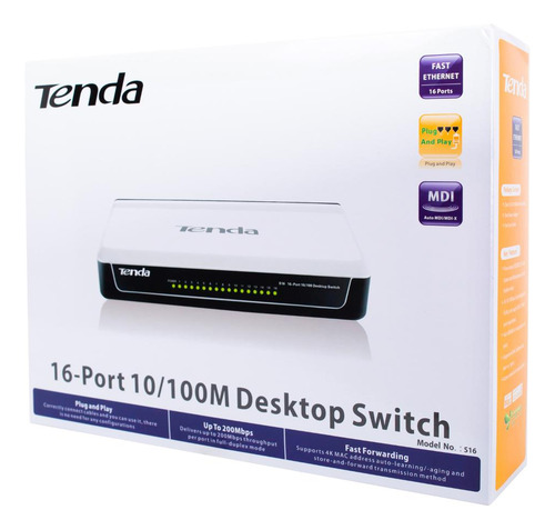 Switch 16 Puertos Lan 10/100 Tabla Directa A Mac 4000