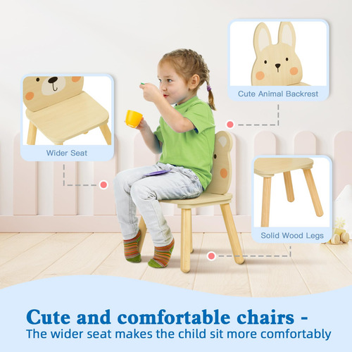 Oook Sillas De Animales De Madera Para Niños Incluyendo