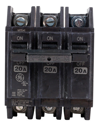 Breaker 3 Polos 15 Y 20 Amp Superficial General Electric 