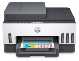 Impresora a color multifunción HP Smart Tank 750 con wifi blanca y gris 100V/240V