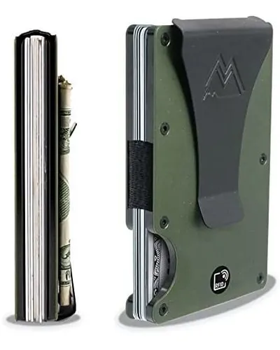 Billetera De Hombre Mountain Minimalista Verde