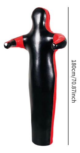 Mma Grappling Dummy Unfilled Wrestling Punch Bag Black 180cm
