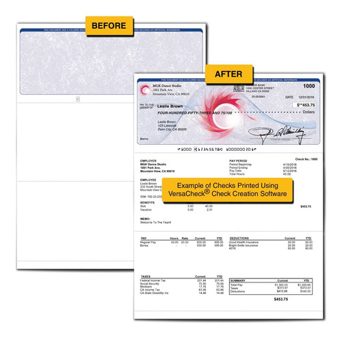 Versacheck Valuechex - 1000 Blank Business Voucher Checks -
